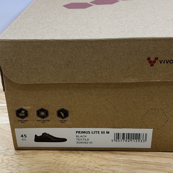 Vivobarefoot 309092-01 Mens EUR 45‎ Primus Lite III Obsidian Textile Shoes - Picture 11 of 11